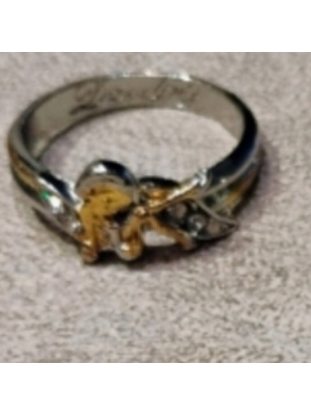 Cowgirl HOWDY Ring Size 8 Gold And Silver Tone - Picture 2 of 2